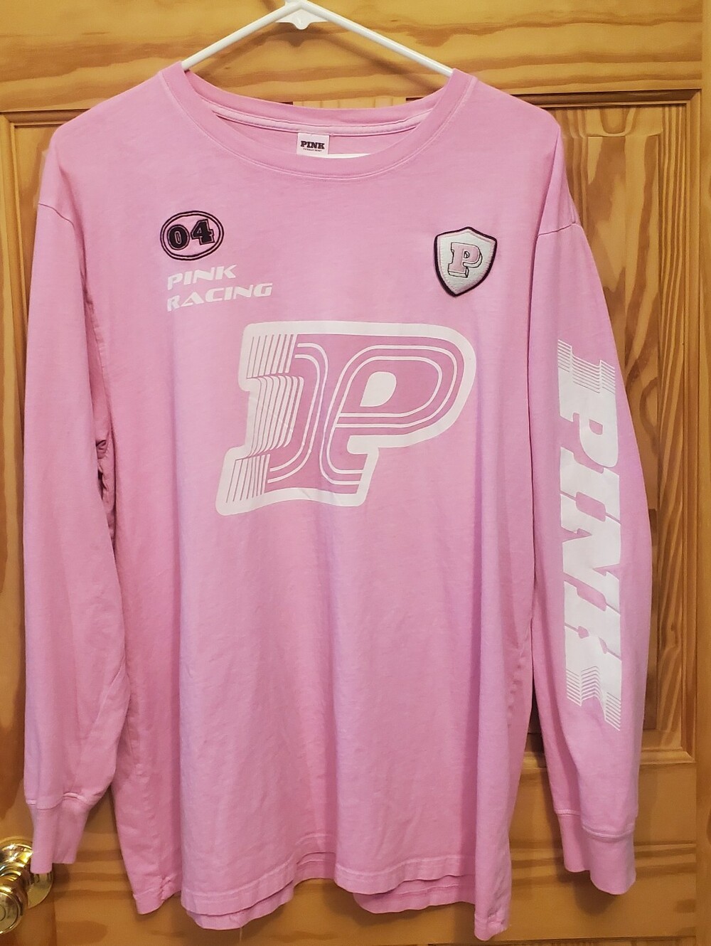 Victoria's Secret PINK Racing Longsleeve T Shirt Large Rare